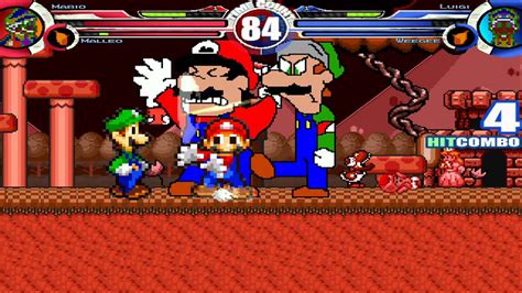 Mario And Malleo Vs Luigi And Weegee Mugen Battle Youtube