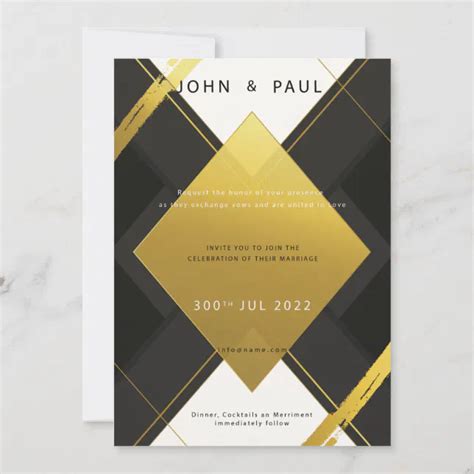 Gay Tuxedo Wedding Invitation Zazzle