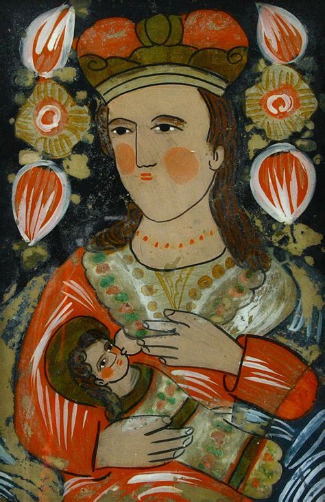 Madonna Lactans Painting By Unknown Slovak Folk Painter Fine Art America