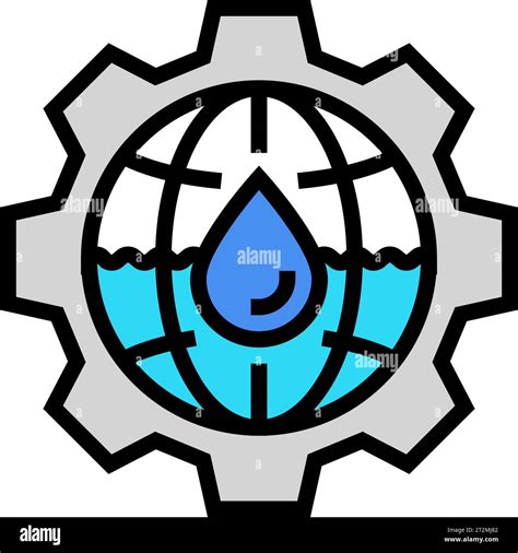 agua subterránea hidrogeólogo color icono ilustración vectorial Imagen