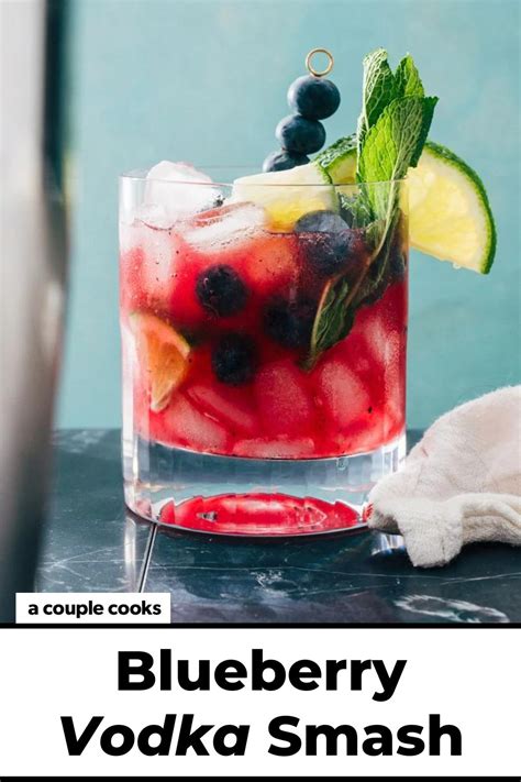 Blueberry Vodka Smash A Couple Cooks Tasty Made Simple