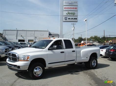 2006 Bright White Dodge Ram 3500 Slt Quad Cab 4x4 Dually 70925836