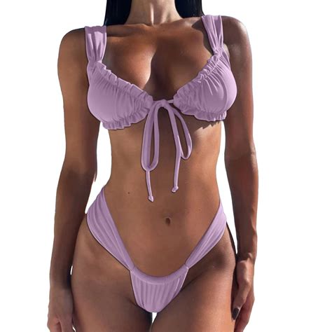 Summer Brazilian Bikini Sets Women S Two Piece Swimsuit Front Tie