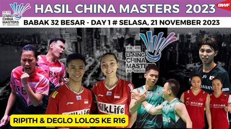 Hasil China Masters 2023 Hari Ini Day1 Dejan Gloria Rinov Pitha