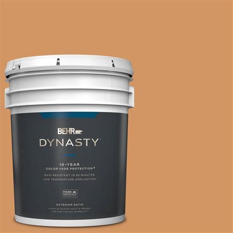 BEHR DYNASTY 5 Gal 280D 5 Glazed Pecan Satin Enamel Exterior Stain