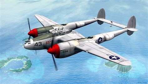 Lockheed P-38 Lightning Digital Art by Walter Colvin