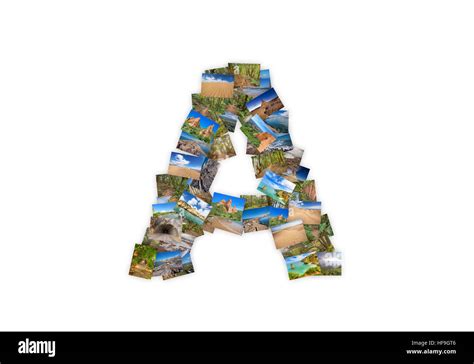 Letter A Uppercase Font Shape Alphabet Collage Made Of My Best