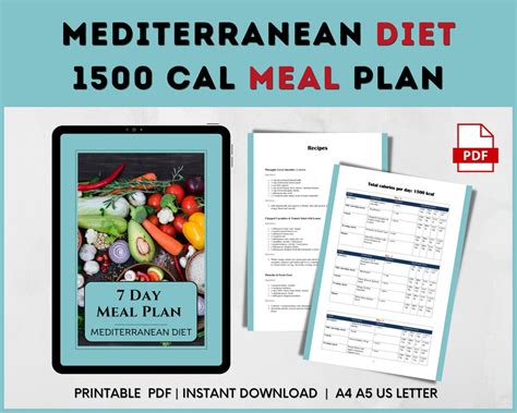 Mediterranean Meal Plan, Mediterranean Diet 7 Day Menu Plan, Weekly ...