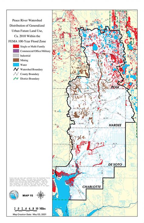 Peace River Watershed Distribution Of Generalized Urban Future Land Use