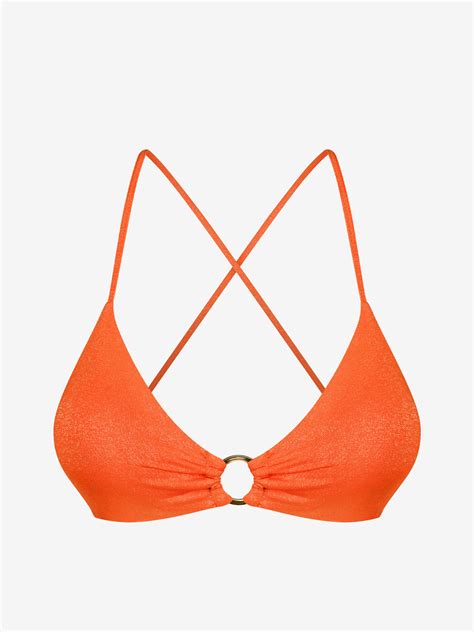 Dakota G Ra Od Bikini Triangle Vermillion Orange Z Change Lingerie