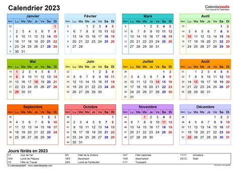 Calendrier 2023