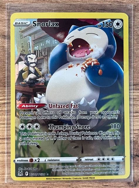 Snorlax TG10 30 Pokemon Trainer Gallery Lost Origin Kaufen Auf Ricardo