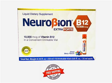 Neurobion Nef1 B12 Extra Forte Vitamin B12 10 000 Mcg Pack Of 10 For Sale Online Ebay