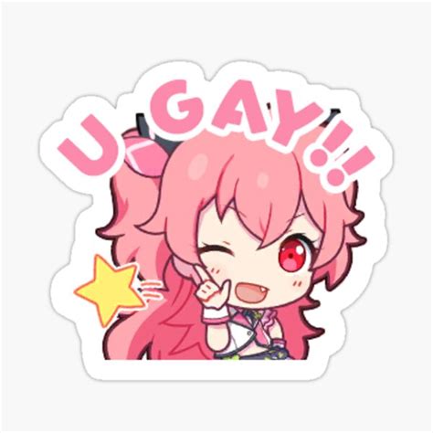 Pegatina Eres Gay Airi Momoi Proyecto Sekai Memes De Xbrxzilx Redbubble