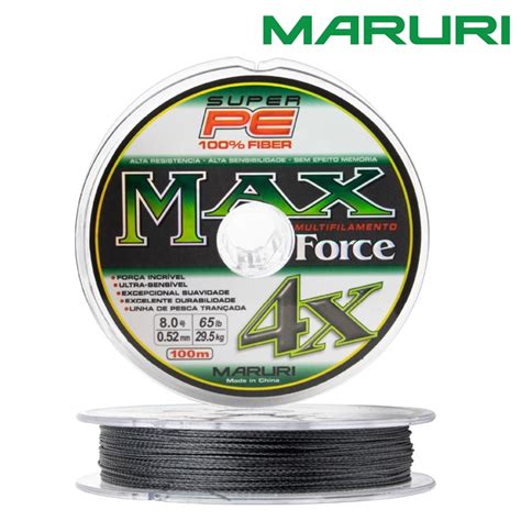 Linha Multifilamento Maruri Pe Max Force X M Cinza Maruri