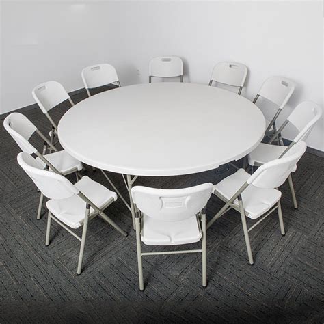 Wholesale Dining Ft Hdpe White Folding Plastic Round Table And Chair