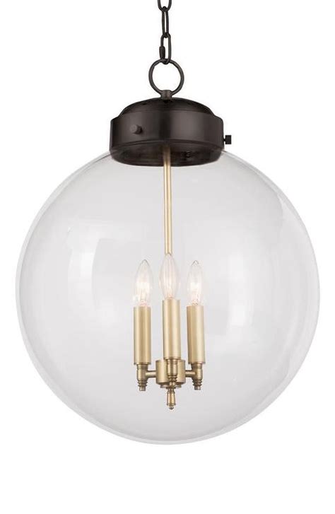 Glass Globe Pendant Light Brass Shelly Lighting