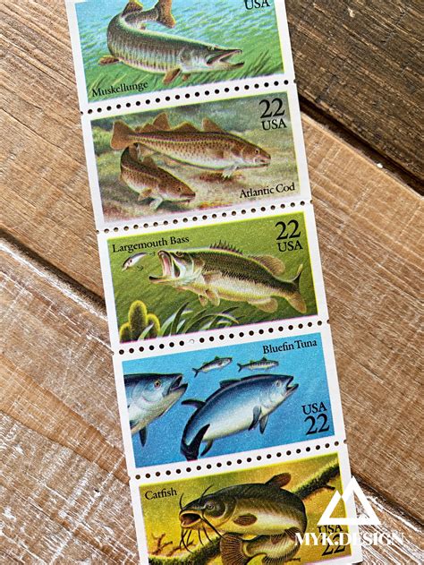 Fish Pane Of 5 Us Stamps 1986 Postage Stamps For Mailing Etsy