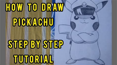 How To Draw Pickachu Step By Step Tutorial Part 2 Youtube Youtube