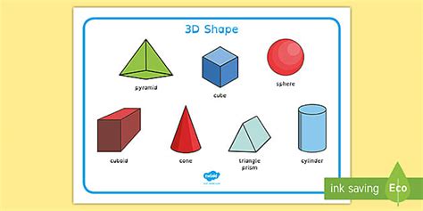 3D Shape Word Mat Dyslexia Teacher Made Twinkl