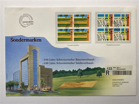 FDC Grossbrief 100 Jahre Schweiz Bauernverband 1997 ET Kaufen Auf