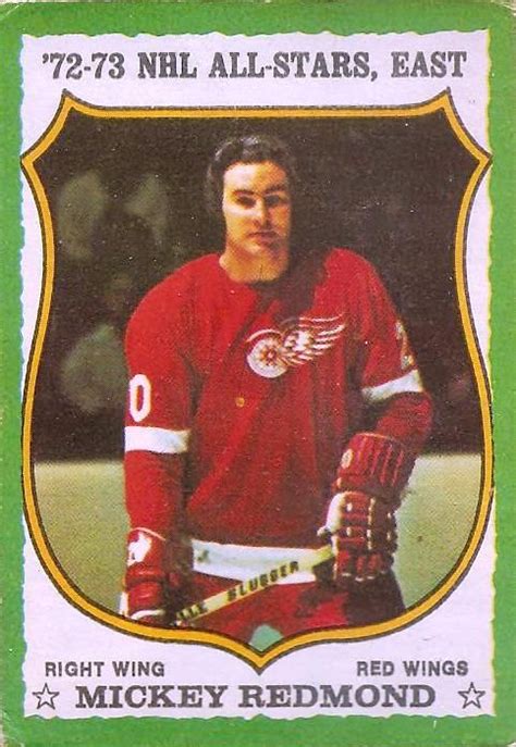 #180 Mickey Redmond NHL All-Stars East Detroit Red Wings Hockey Cards, Baseball Cards, Ken ...