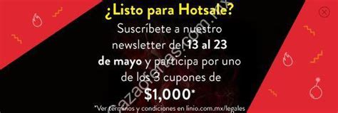 Promoción Linio Hot Sale 2019 Obtén 1 de 3 cupones de 1000 de descuento