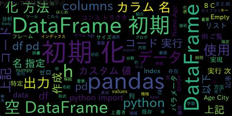 Python Pandas Dataframeの初期化空のデータフレーム0埋め ｜ 自作で機械学習モデル・aiの使い方を学ぶ