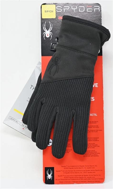 Spyder Core Conduct Gloves Polar Winter Gloves Unisex Touchscreen Black