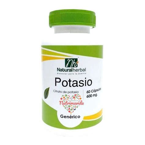 Citrato De Potasio Mg C Psulas Nutrimavida