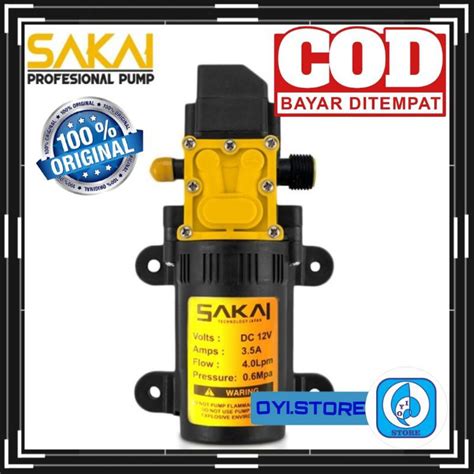 Jual Pompa Air Sakai Dc V Dinamo Pump Sprayer Sakai Drat Klem Cuci