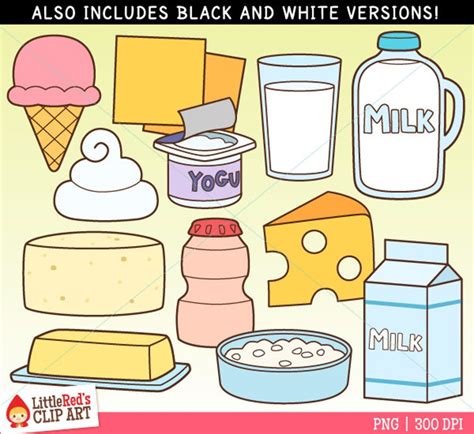 Dairy Foods Clip Art And Lineart Personal By Littleredsclipart