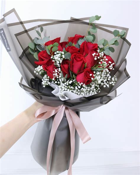 Red Rose Bouquet- 11 - Wish Flowers