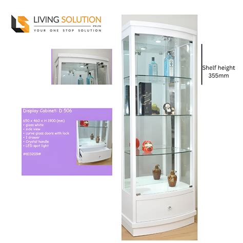 Everly Glass Display Cabinet - Living Solution Pte Ltd