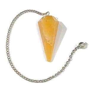 Buy Reiki Crystal Products Natural Citrine Dowser Pendulum Six