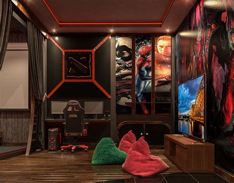 Multimedia Room (Man Cave) Interior :: Behance