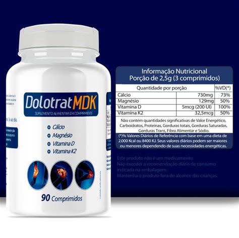 2X Dolotrat Mdk Calcio Magnesio Vitamina D K2 90 Comprimidos HF