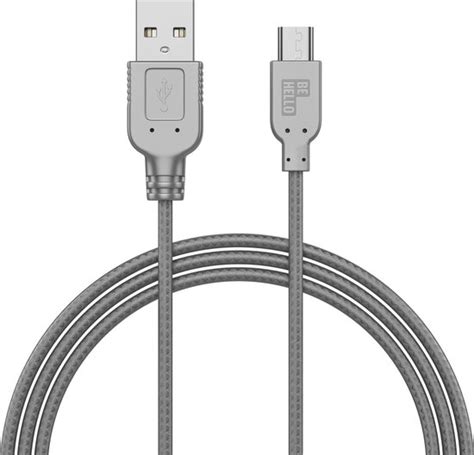 BeHello Charge And Sync Cable Micro USB 1m Braided Silver Bol