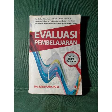 Jual Buku Evaluasi Pembelajaran Prinsip Teknik Prosedur By Drs Zainal