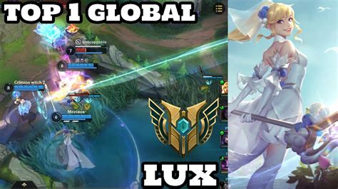 Wild Rift Lux Top 1 Lux Skin Crystal Rose Lux Gameplay Op Carry Youtube