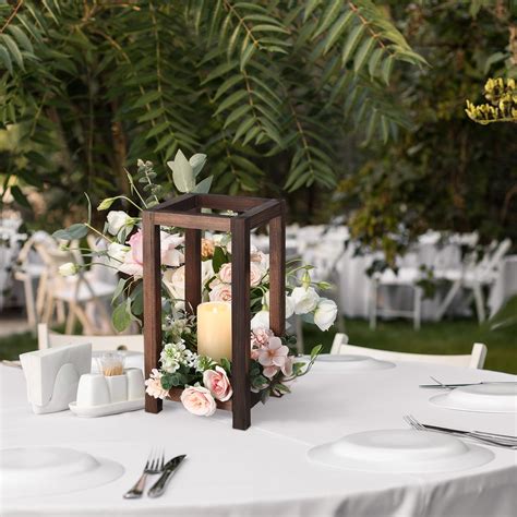 Pcs Integrated Wedding Lantern Centerpiece Rustic Wooden Candle