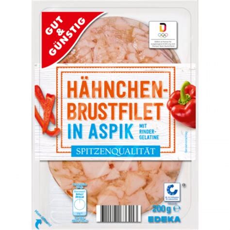 Gut Günstig Hähnchenbrustfilet mit Paprika in Aspik 200g Lebensmi