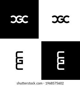 Cgc Letter Original Monogram Logo Design Stock Vector (Royalty Free ...