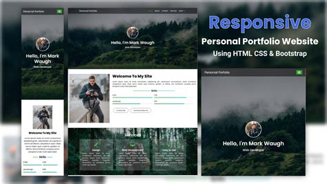 Responsive Personal Portfolio Website Using HTML CSS Bootstrap