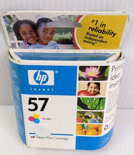 Original HP 57 Tri Color Ink Cartridge C6657AN Exp Dec 2007 Box Open EBay