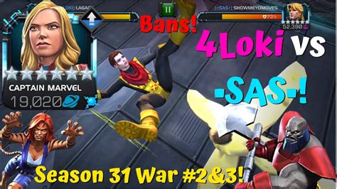 Aw 4loki Vs •sas• Cap Marvel Returns With A Bang Bans S31 War 23 Marvel Contest Of