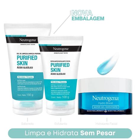 Kit Especial Pele Oleosa Sabonete Purified Skin 150g Esfoliante