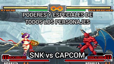 SNK VS CAPCOM CHAOS SUPER PLUS COMO HACER LOS PODERES Y ESPECIALES DE