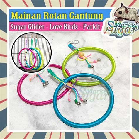 Jual Mainan Sugar Glider Tupai Love Bird Parkit Kenari Tangkringan