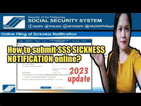 How To Submit SSS SICKNESS NOTIFICATION Online YouTube